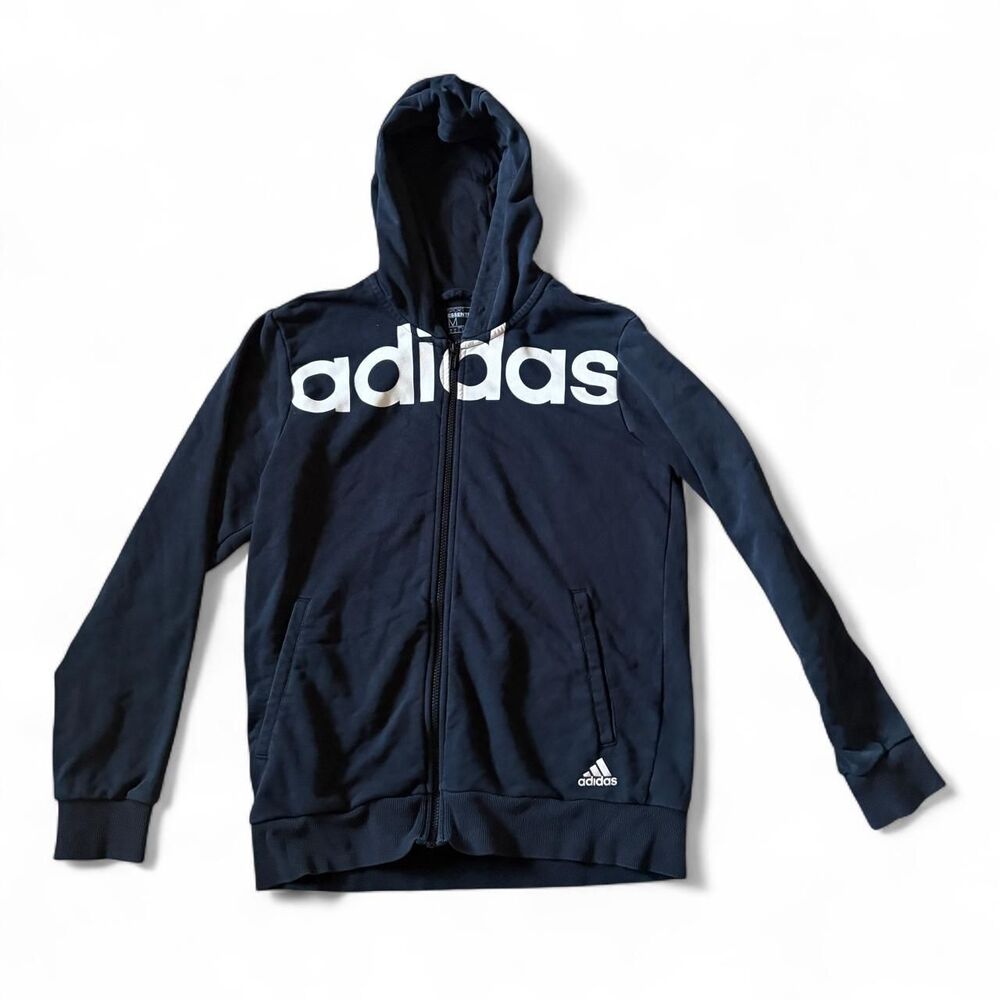 Adidas Women's Black and White Hoodie